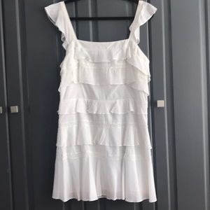 BCBG Tiered white sundress